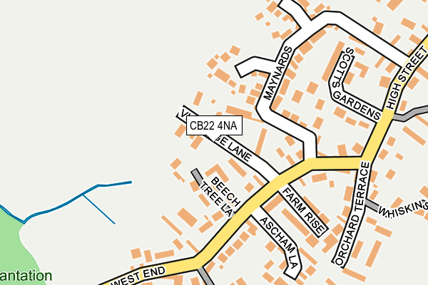 CB22 4NA map - OS OpenMap – Local (Ordnance Survey)