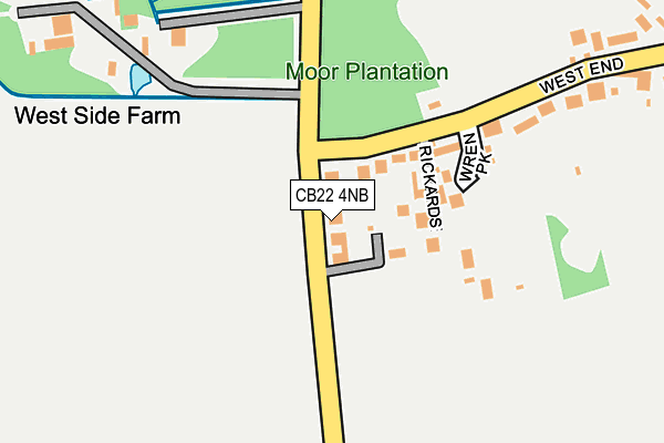 CB22 4NB map - OS OpenMap – Local (Ordnance Survey)