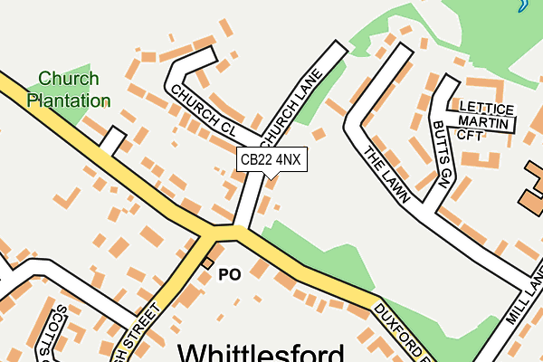 CB22 4NX map - OS OpenMap – Local (Ordnance Survey)