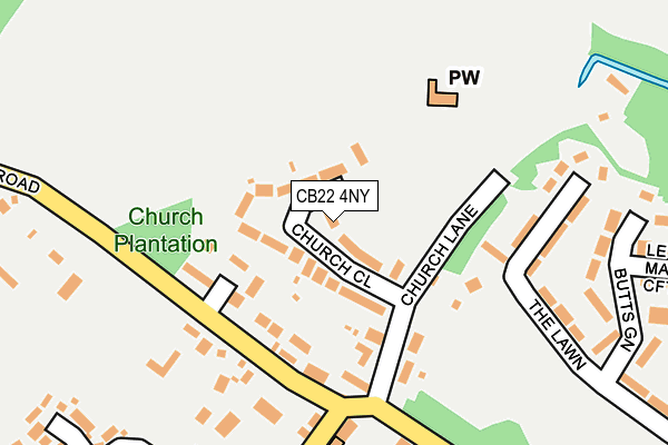 CB22 4NY map - OS OpenMap – Local (Ordnance Survey)