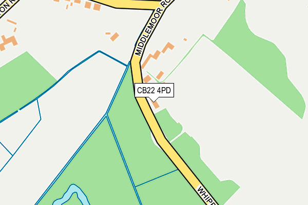 CB22 4PD map - OS OpenMap – Local (Ordnance Survey)