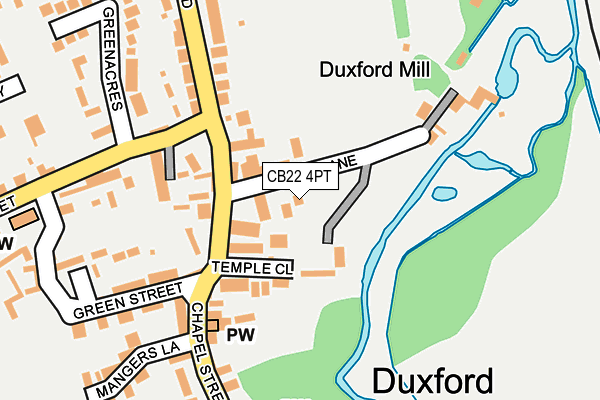 CB22 4PT map - OS OpenMap – Local (Ordnance Survey)