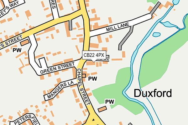 CB22 4PX map - OS OpenMap – Local (Ordnance Survey)