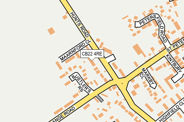 CB22 4RE map - OS OpenMap – Local (Ordnance Survey)