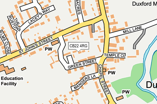 CB22 4RG map - OS OpenMap – Local (Ordnance Survey)