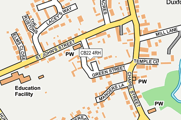 CB22 4RH map - OS OpenMap – Local (Ordnance Survey)