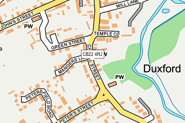 CB22 4RJ map - OS OpenMap – Local (Ordnance Survey)