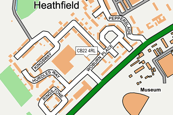 CB22 4RL map - OS OpenMap – Local (Ordnance Survey)