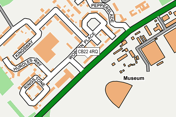 CB22 4RQ map - OS OpenMap – Local (Ordnance Survey)