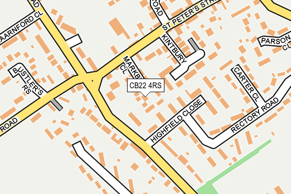 CB22 4RS map - OS OpenMap – Local (Ordnance Survey)