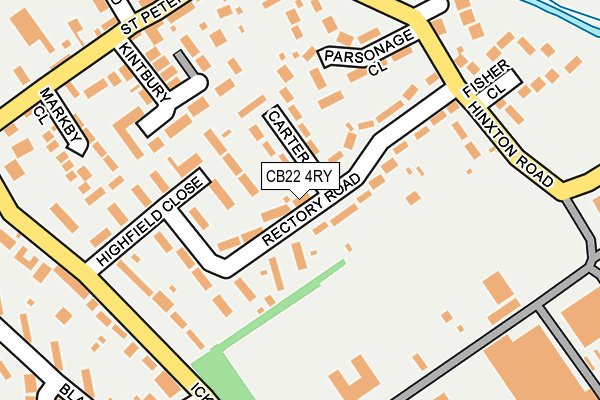 CB22 4RY map - OS OpenMap – Local (Ordnance Survey)