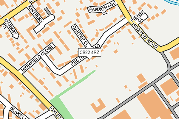 CB22 4RZ map - OS OpenMap – Local (Ordnance Survey)