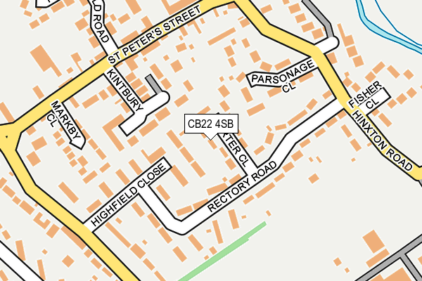 CB22 4SB map - OS OpenMap – Local (Ordnance Survey)