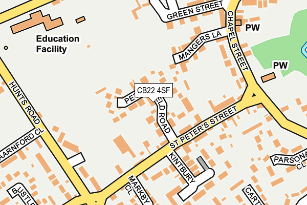 CB22 4SF map - OS OpenMap – Local (Ordnance Survey)