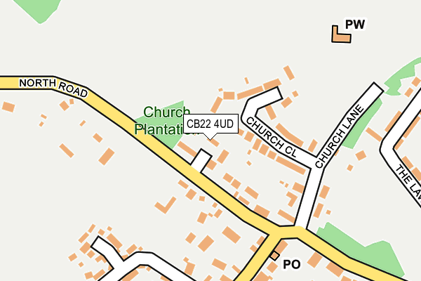 CB22 4UD map - OS OpenMap – Local (Ordnance Survey)