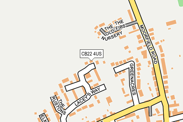 CB22 4US map - OS OpenMap – Local (Ordnance Survey)