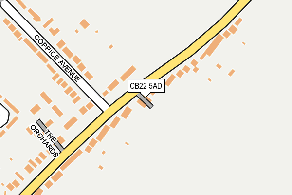 CB22 5AD map - OS OpenMap – Local (Ordnance Survey)