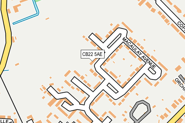 CB22 5AE map - OS OpenMap – Local (Ordnance Survey)