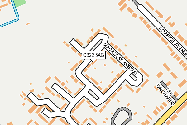 CB22 5AG map - OS OpenMap – Local (Ordnance Survey)
