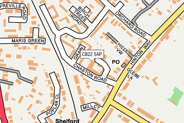 CB22 5AP map - OS OpenMap – Local (Ordnance Survey)