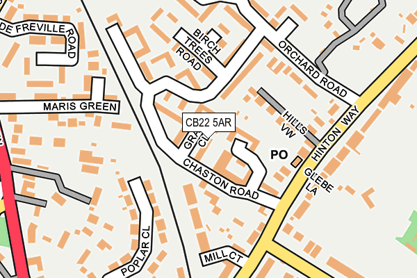 CB22 5AR map - OS OpenMap – Local (Ordnance Survey)