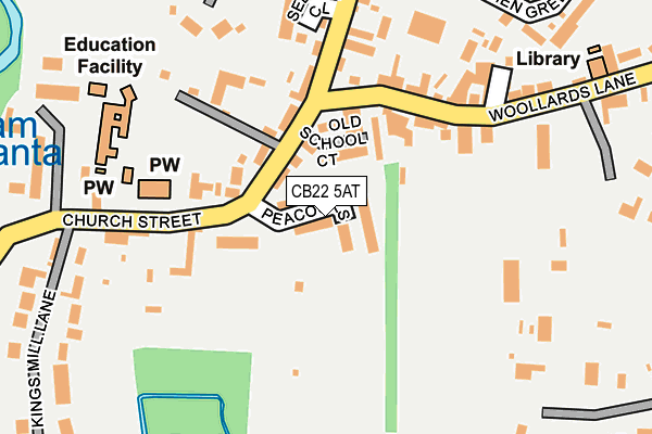 CB22 5AT map - OS OpenMap – Local (Ordnance Survey)