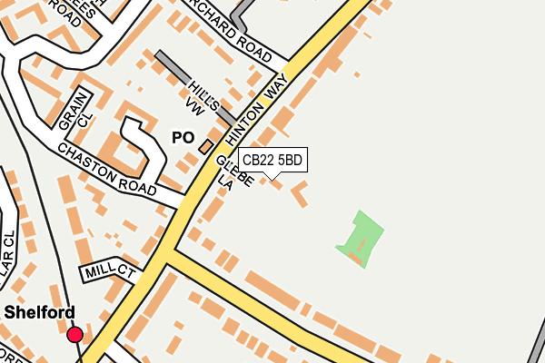 CB22 5BD map - OS OpenMap – Local (Ordnance Survey)