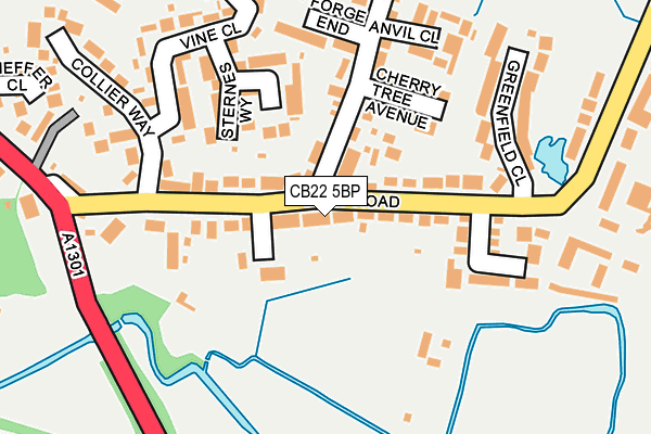 CB22 5BP map - OS OpenMap – Local (Ordnance Survey)