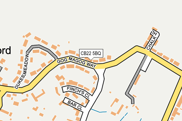 CB22 5BQ map - OS OpenMap – Local (Ordnance Survey)