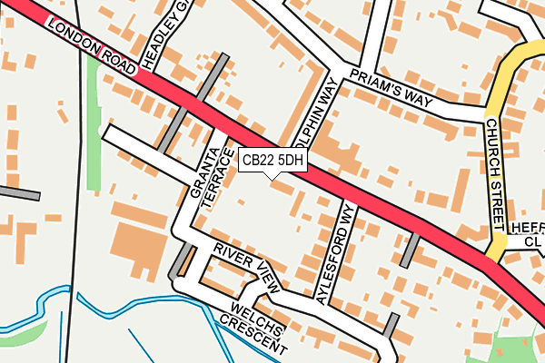 CB22 5DH map - OS OpenMap – Local (Ordnance Survey)