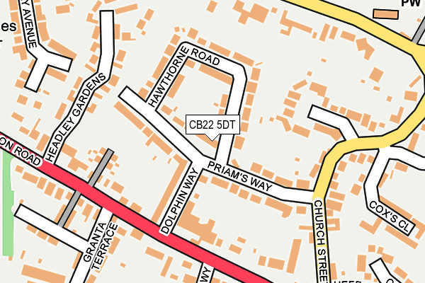 CB22 5DT map - OS OpenMap – Local (Ordnance Survey)