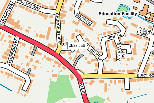 CB22 5EB map - OS OpenMap – Local (Ordnance Survey)