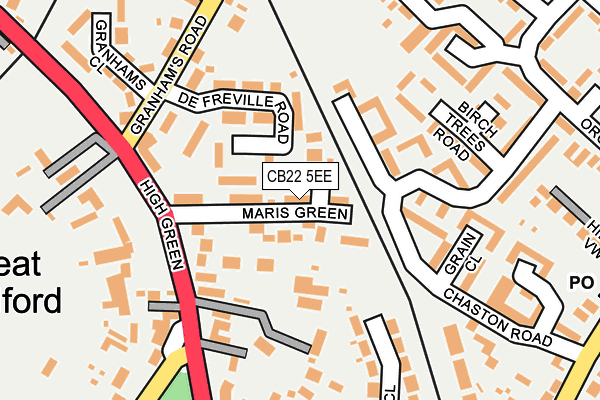 CB22 5EE map - OS OpenMap – Local (Ordnance Survey)