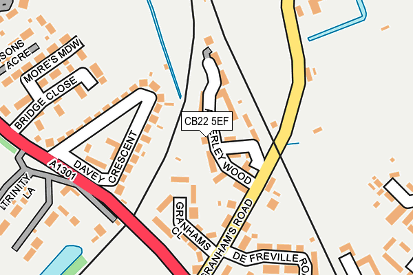 CB22 5EF map - OS OpenMap – Local (Ordnance Survey)