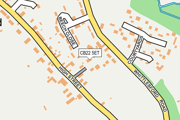 CB22 5ET map - OS OpenMap – Local (Ordnance Survey)