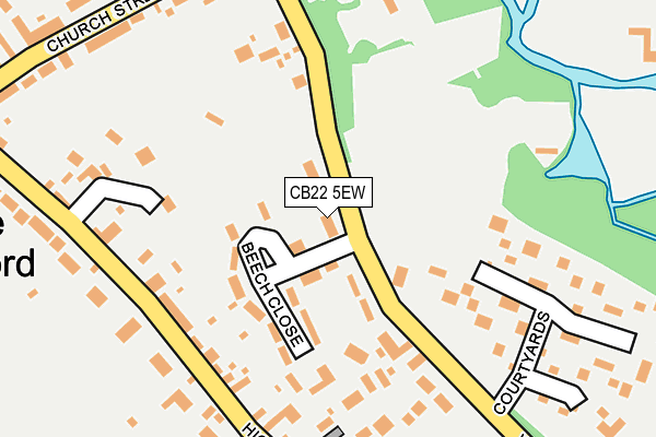 CB22 5EW map - OS OpenMap – Local (Ordnance Survey)