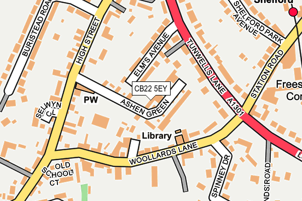 CB22 5EY map - OS OpenMap – Local (Ordnance Survey)