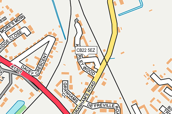 CB22 5EZ map - OS OpenMap – Local (Ordnance Survey)