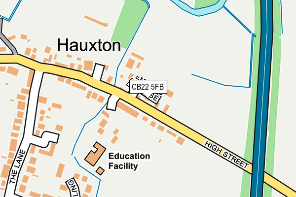 CB22 5FB map - OS OpenMap – Local (Ordnance Survey)