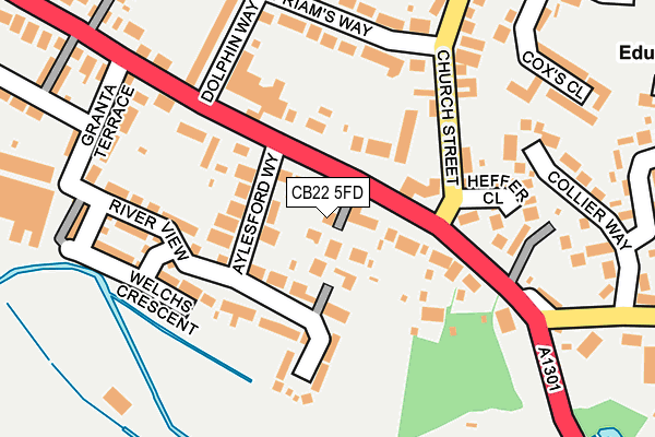 CB22 5FD map - OS OpenMap – Local (Ordnance Survey)