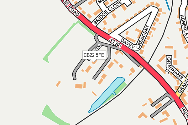 CB22 5FE map - OS OpenMap – Local (Ordnance Survey)