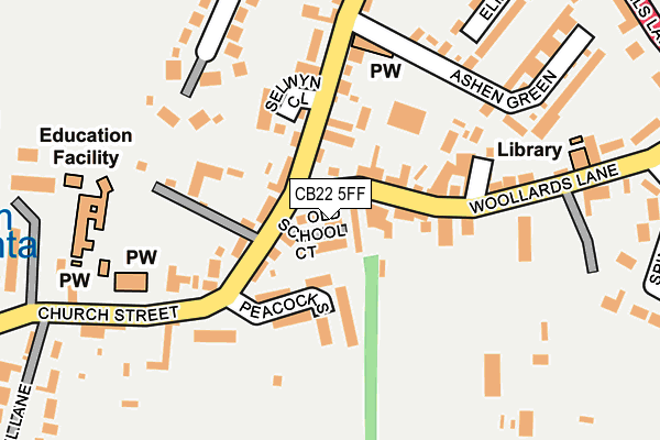 CB22 5FF map - OS OpenMap – Local (Ordnance Survey)