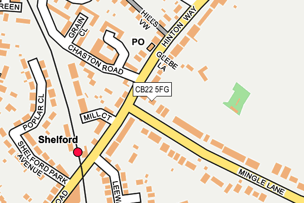 CB22 5FG map - OS OpenMap – Local (Ordnance Survey)