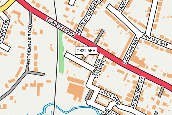 CB22 5FH map - OS OpenMap – Local (Ordnance Survey)