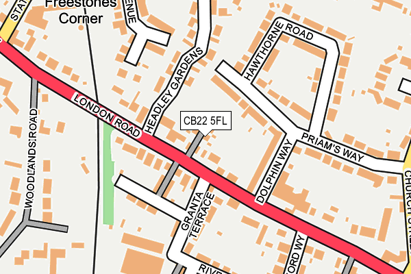 CB22 5FL map - OS OpenMap – Local (Ordnance Survey)