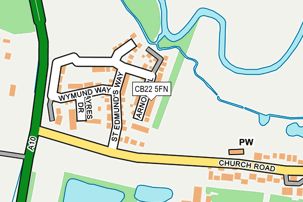 CB22 5FN map - OS OpenMap – Local (Ordnance Survey)