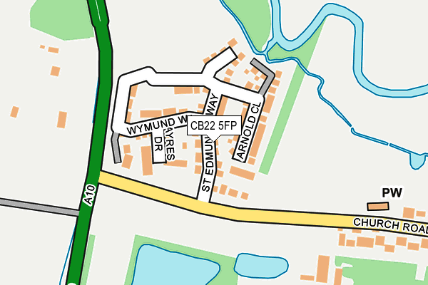 CB22 5FP map - OS OpenMap – Local (Ordnance Survey)