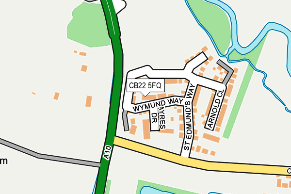 CB22 5FQ map - OS OpenMap – Local (Ordnance Survey)