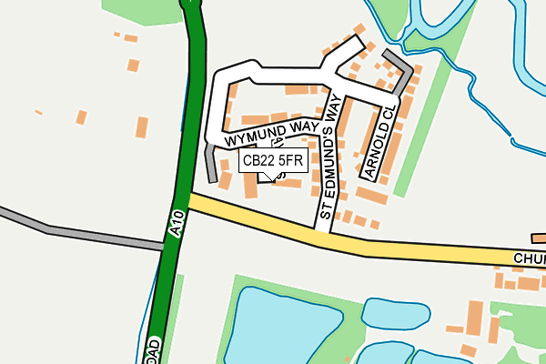 CB22 5FR map - OS OpenMap – Local (Ordnance Survey)