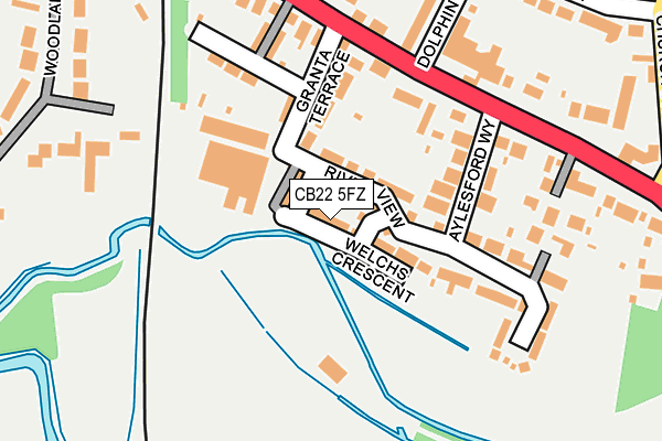 CB22 5FZ map - OS OpenMap – Local (Ordnance Survey)